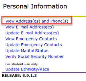 Personal Information